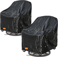 Outdoor Swivel Chair Covers Waterproof 2 Pack, Outdoor Chair Covers Patio by UNARK