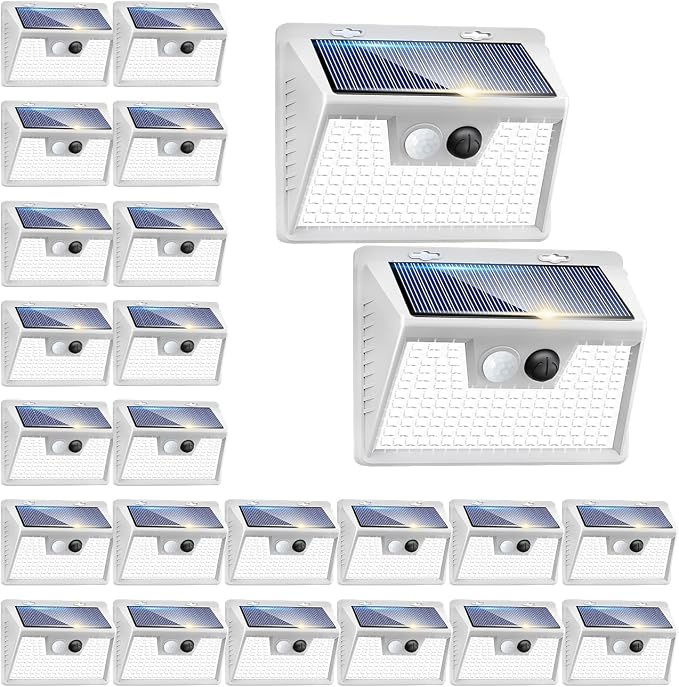 Peasur Solar Lights Outdoor Waterproof, Solar Powered Fence Wall Light by Peasur
