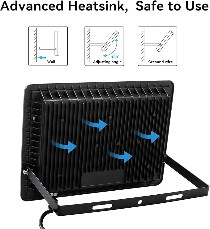 4Pack-250W LED Flood Light Outdoor, 27500lm LED Work Light - Image 4