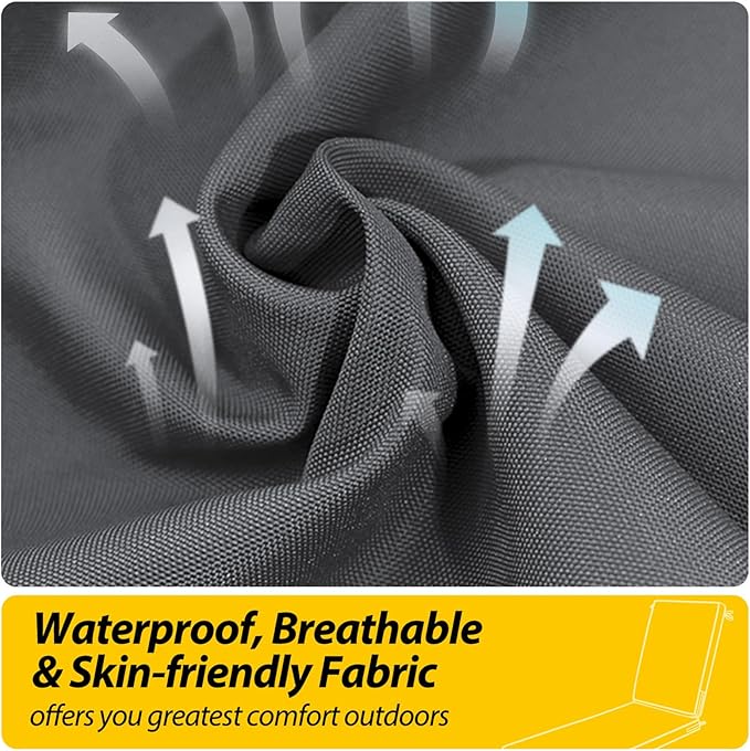 AAAAAcessories Outdoor Chaise Lounge Cushions, Fade-Resistant, Waterproof Patio - Image 4