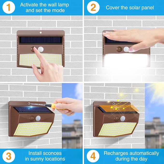 Peasur Solar Lights Outdoor Motion Sensor Security Light - Image 4