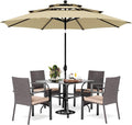 PHI VILLA 5 Pieces Outdoor Dining Set by PHIVILLAThepioneerofcomfortablehouseholdsupplies