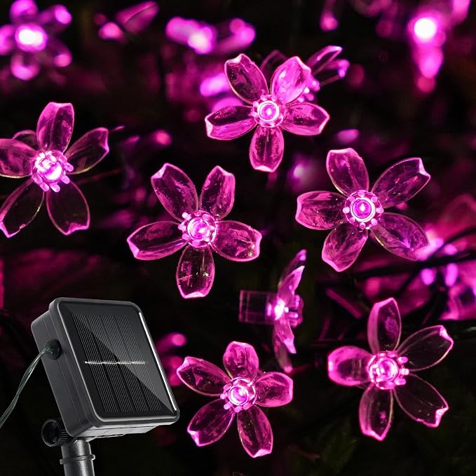 60 LED Solar String Lights Outdoor Waterproof Flower Fairy Lights by Unknown