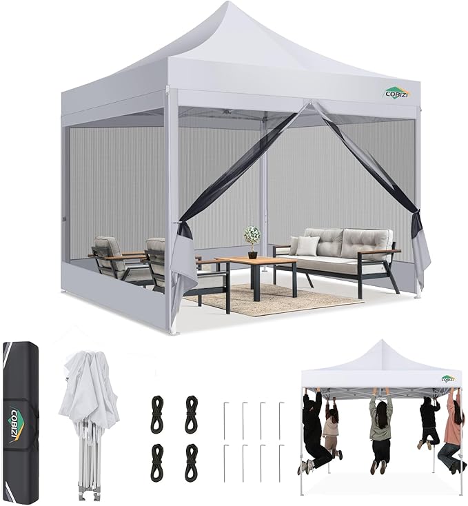 COBIZI Canopy Tent 10x10 Heavy Duty Pop Up Canopy by COBIZI