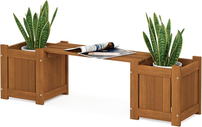 Furinno Tioman Hardwood Mini Outdoor Planter Box by Furinno-FitsYourSpaceFitsYourBudget