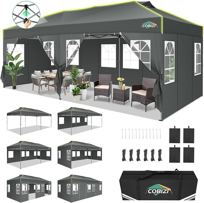 COBIZI 10x20 Pop Up Canopy Tent by COBIZI