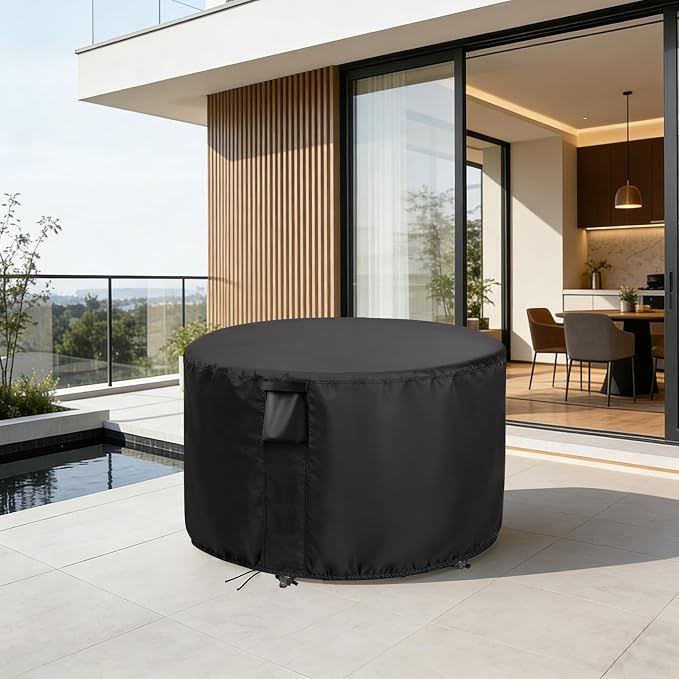 Patio Furniture Covers Round, 26 Inch Outdoor Dinner Table Cover Waterproof - Image 9
