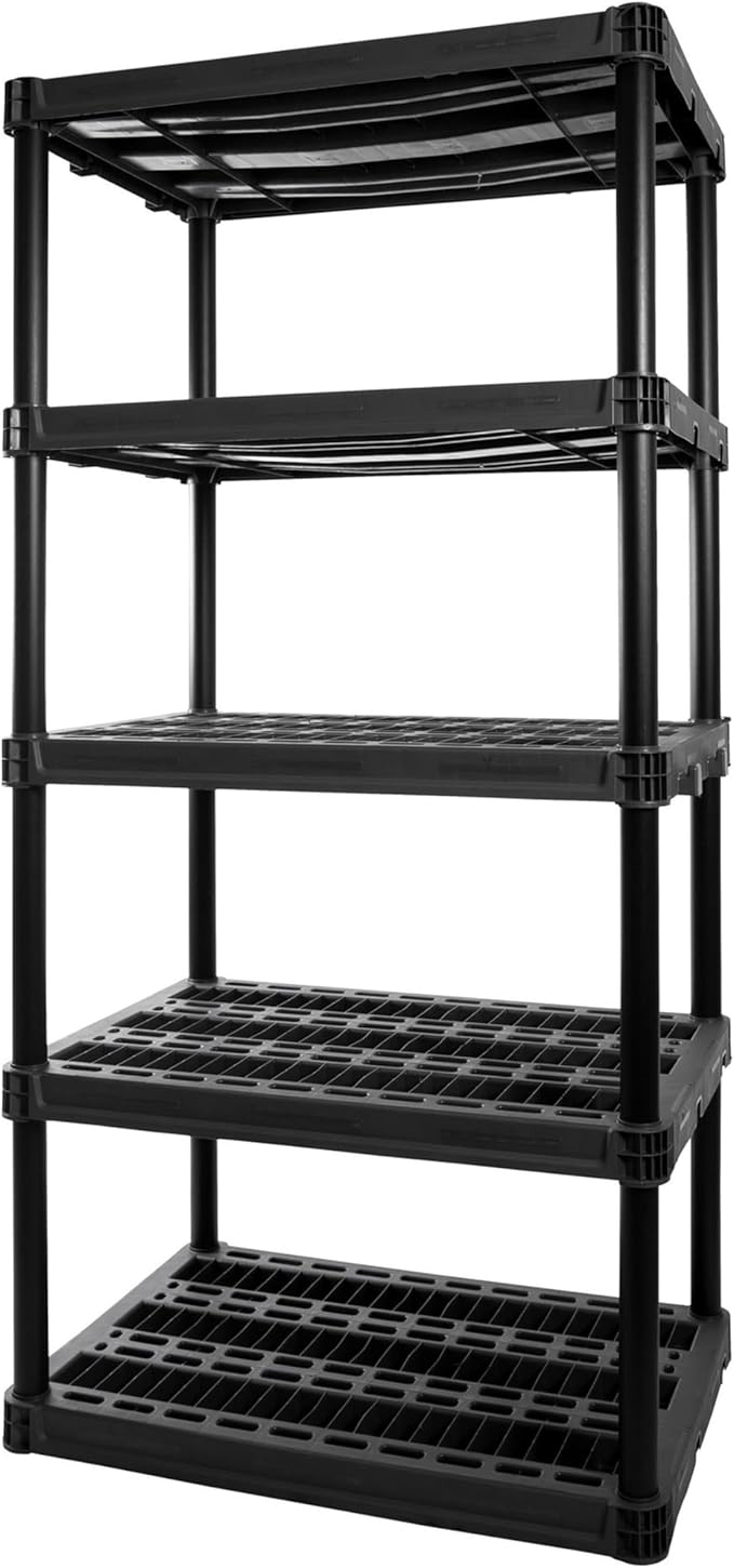 Plano 5-Shelf Extra Heavy Duty Plastic Storage Shelves, 72.5” x 36” x 24” by PLANO%C2%AEOutdoors
