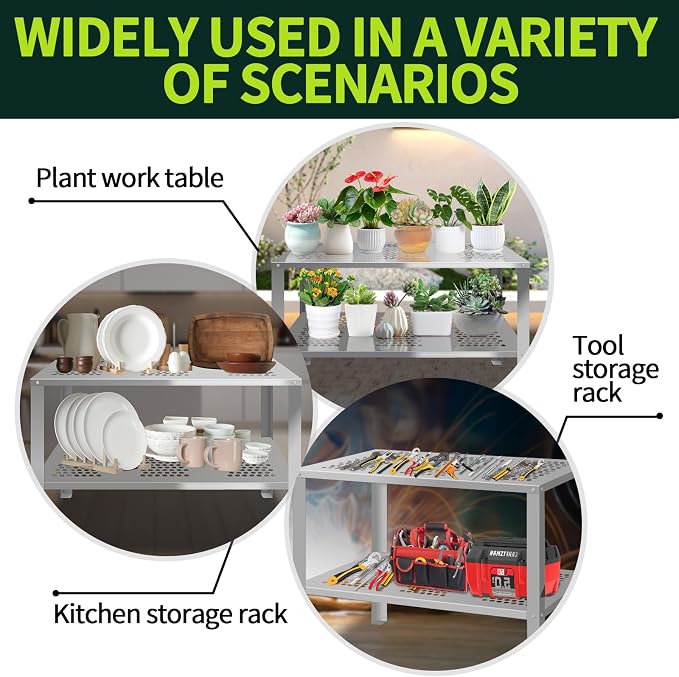 Greenhouse Potting Bench 42" D x 24" W x 32" H, Garden Workstation Work Bench - Image 6