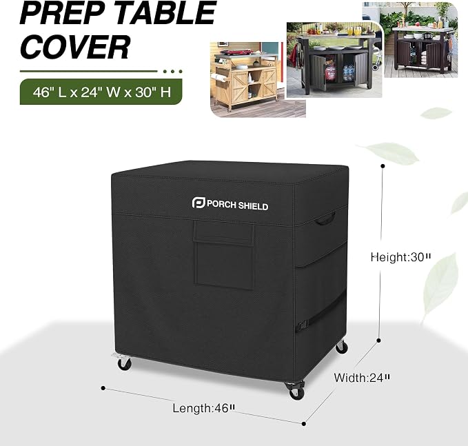 Porch Shield Outdoor Prep Table Cover –Waterproof Patio Dining Cart Cover - Image 2