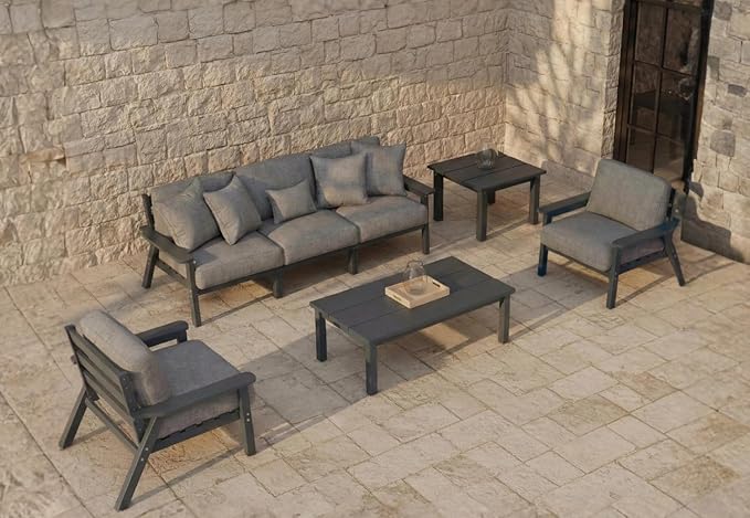 7 Piece Patio Conversation Sets, Outdoor Couch by PatioKingdom