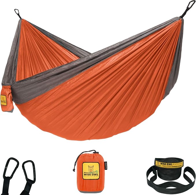 Wise Owl Outfitters Camping Hammock – 500lbs Portable Hammock by WiseOwlOutfitters
