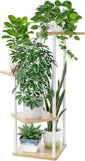 Bamworld Small Plant Stand Indoor 4 Tier Metal Plant Shelf by Bamworld