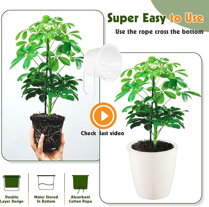 Self-Watering Pots for Indoor Plants, Small African Violet Pots - Image 7
