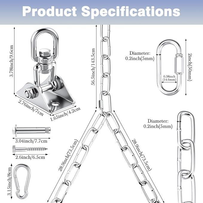Heavy Duty Porch Swing Hanging Kit - Image 2