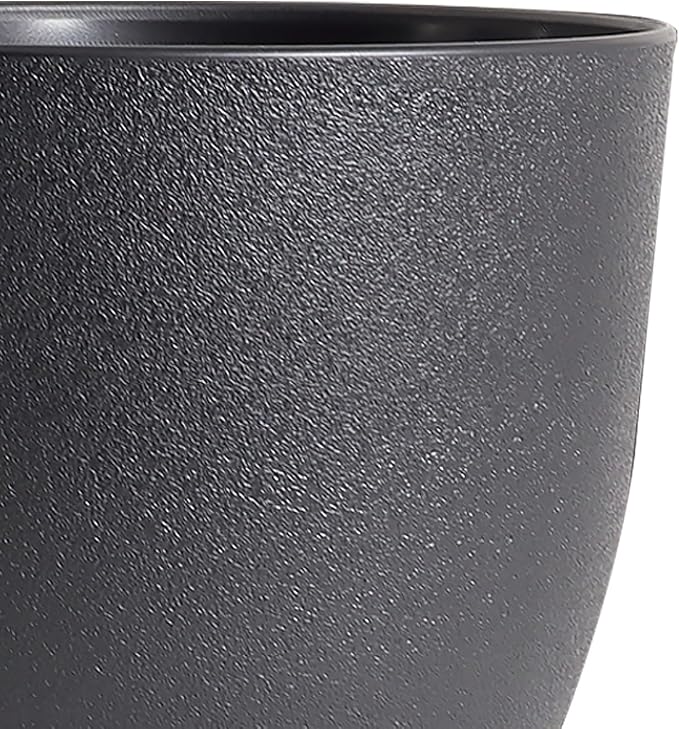 12/10/9 inch Big Flower Pots, 3 Pack Modern Decorative Plastic Planters - Image 5