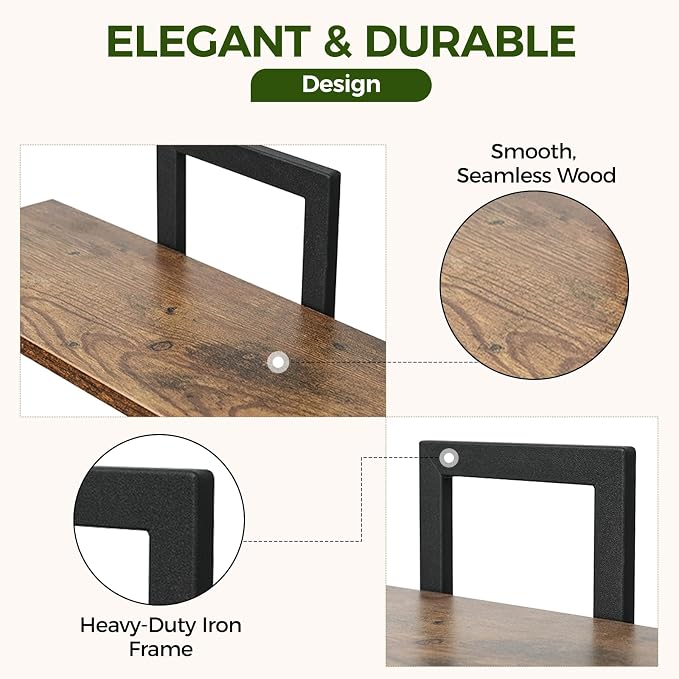 Bamworld Floating Shelves for Wall Planters for Indoor Plants Hanging Shelves - Image 5