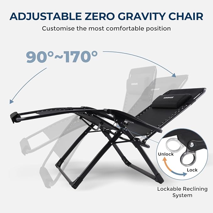 HOMSHADE XXL Zero Gravity Chair - Image 4