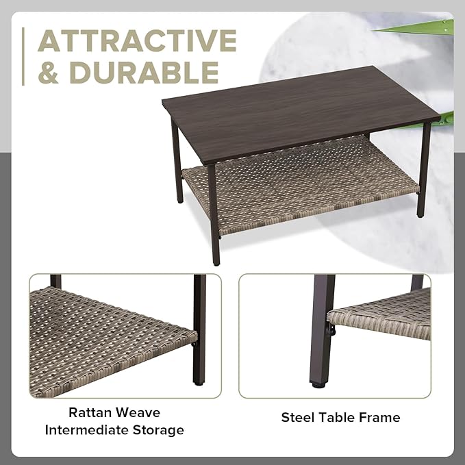 COOS BAY Aurora Terrace Outdoor Coffee Table - Image 5