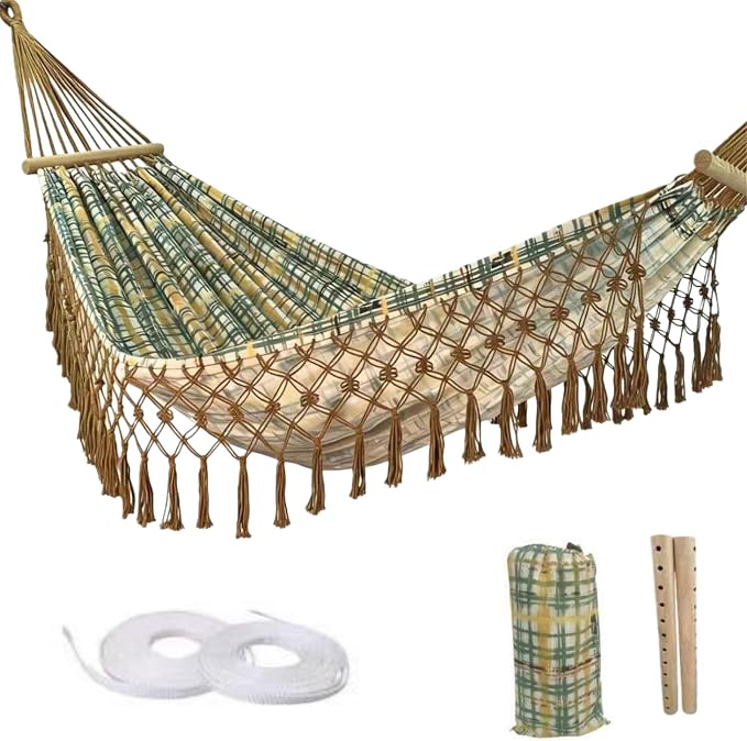 Portable Hammock, Bohemian Hammock, 2person Hammock, by Unknown