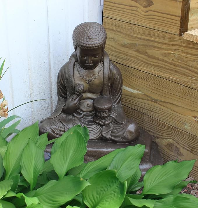 Emsco Group 92220 Lightweight Meditating Buddha Garden Statue - Image 2