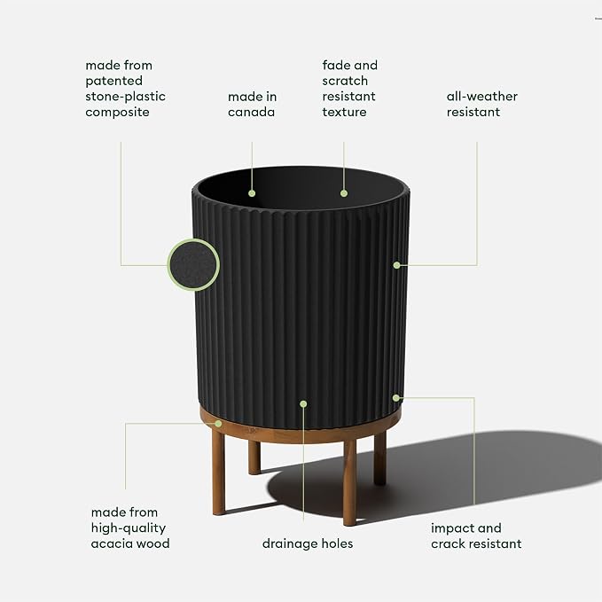 Veradek Demi Series Round Planter w/Stand - Image 2