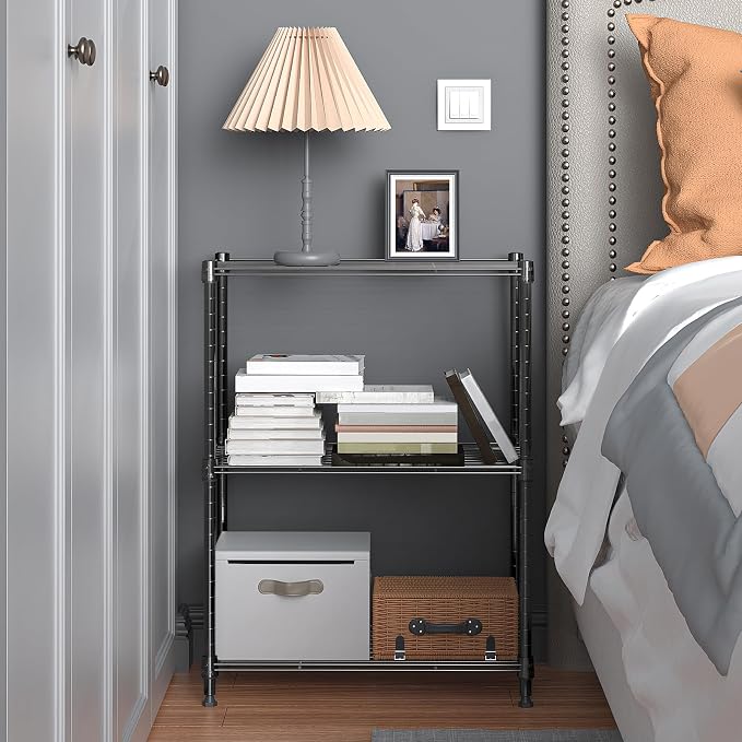 450 lbs Steel Storage Shelving 3-Tier Utility Shelving Unit Steel Organizer - Image 7
