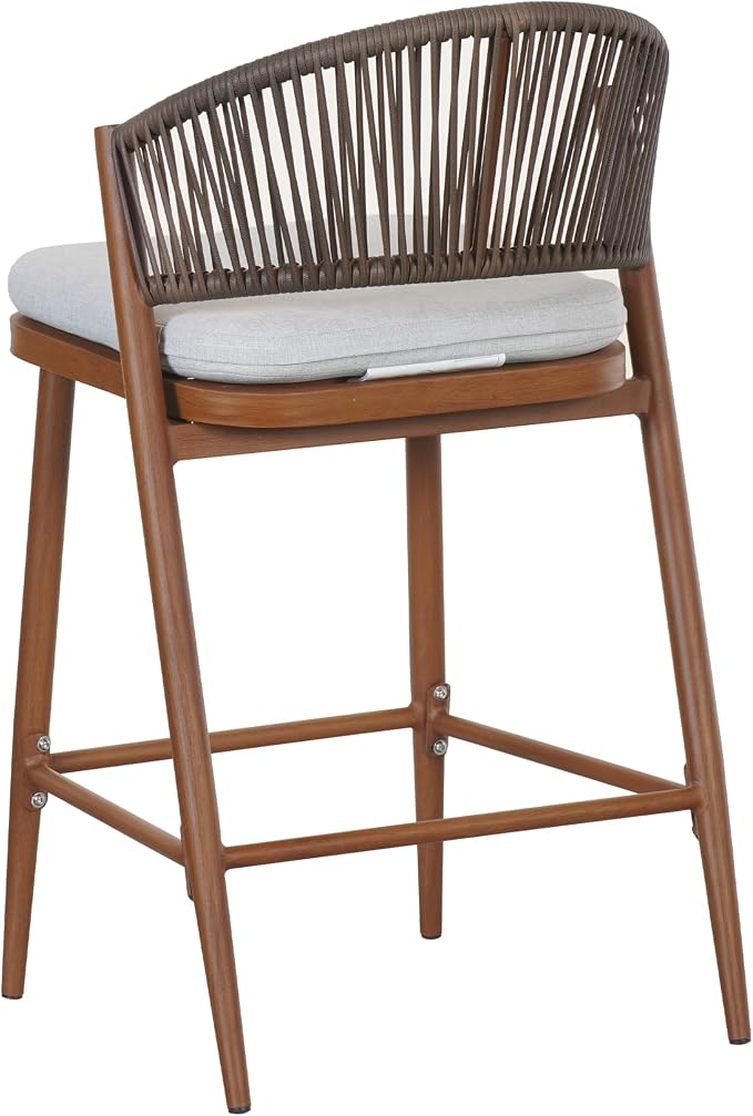 Christopher Knight Home Hearth 26.00" Patio Barstools Set of 2, Woven Wicker - Image 9