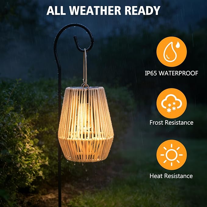 Solar Lanterns Outdoor Waterproof, Hanging Solar Lanterns Outdoor Gifts - Image 3