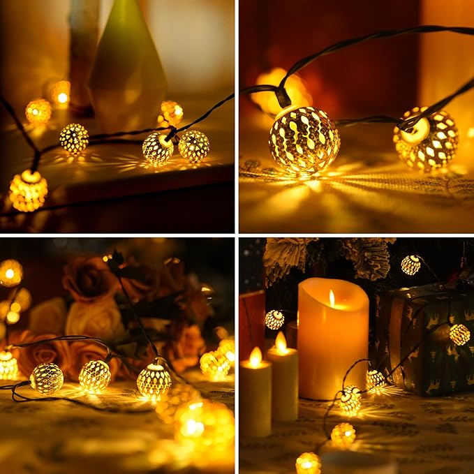 Solar String Lights Outdoor 11.6FT 30LED Globe String Lights - Image 5