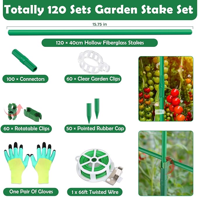 Cludoo 393PCS Garden Stakes Set - Image 2