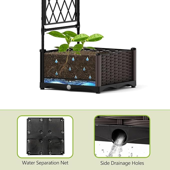 90.5" Metal Garden Arbor Arch Trellis - Image 4