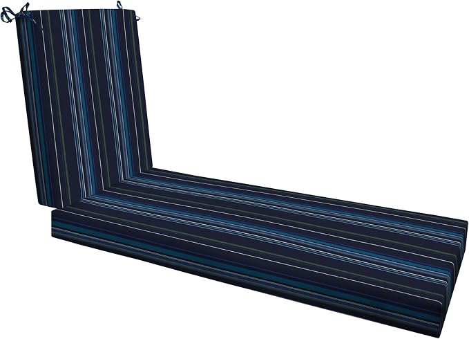 Honeycomb Outdoor Heritage Chaise 21.5 x 70, Sunbrella Stanton Lagoon Chaise by Honeycomb
