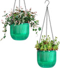 Josteve 6.5 Inch 2 Pcs Self Watering Hanging Planter Indoor Plant Pots Drainage by Josteve