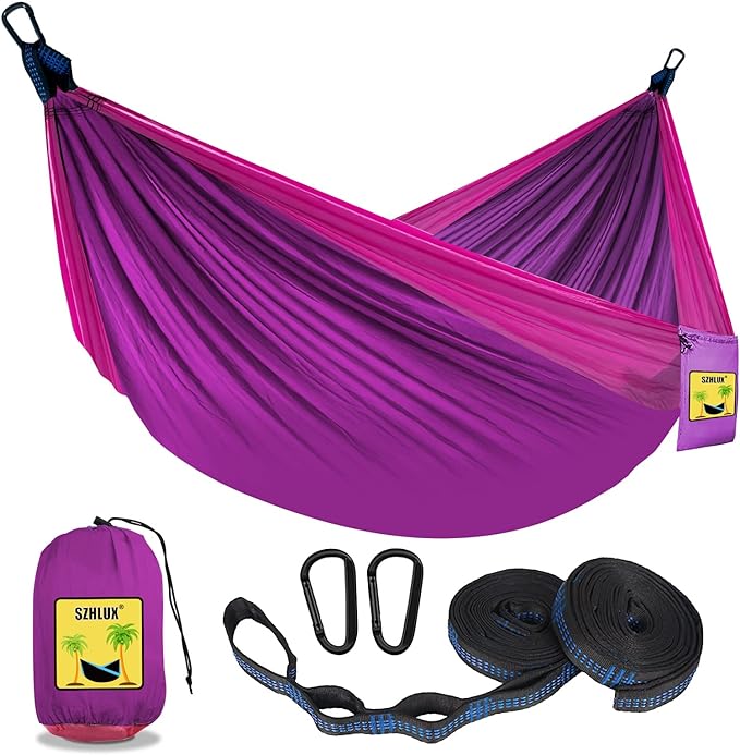 SZHLUX Camping Hammock Double & Single Portable Hammocks by SZHLUX