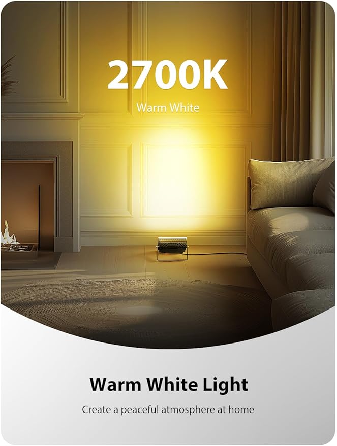 Onforu LED Flood Light Outdoor 800W Equivalent, 100W Color Changing RGBW - Image 3