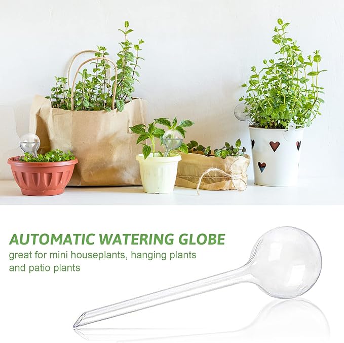 8 Pcs Clear Plant Watering Globes, Plastic Self Watering Bulbs Ball, Garden - Image 5