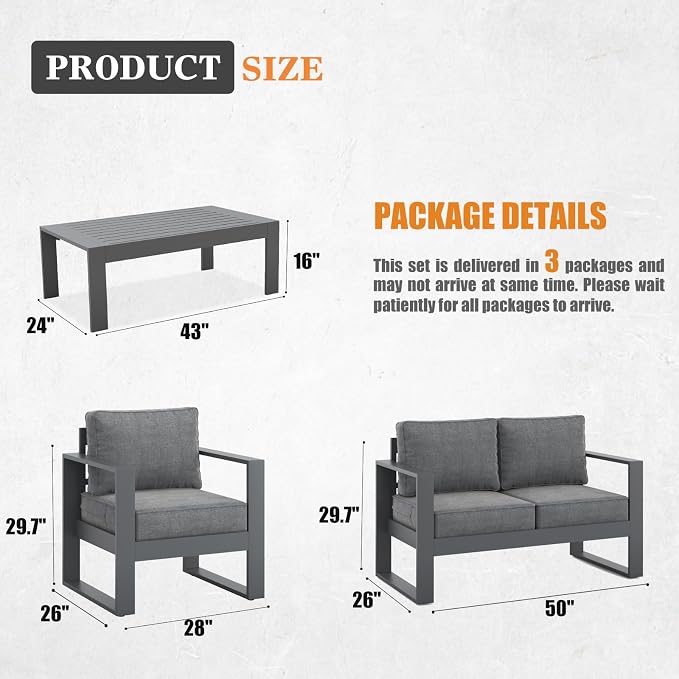 Outdoor Aluminum Furniture Set - Image 7