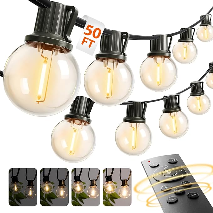 addlon Outdoor String Lights 50FT G40 by addlon