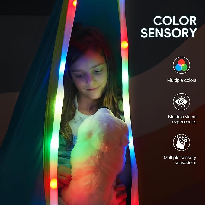 OUTREE Light Up Pod Swing Seat, Sensory Swing - Image 2