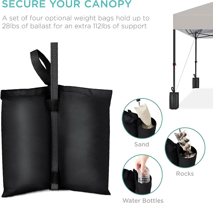 Best Choice Products 8x8ft Pop Up Canopy Tent, Outdoor Shade, 1 Person 1 Minute - Image 5