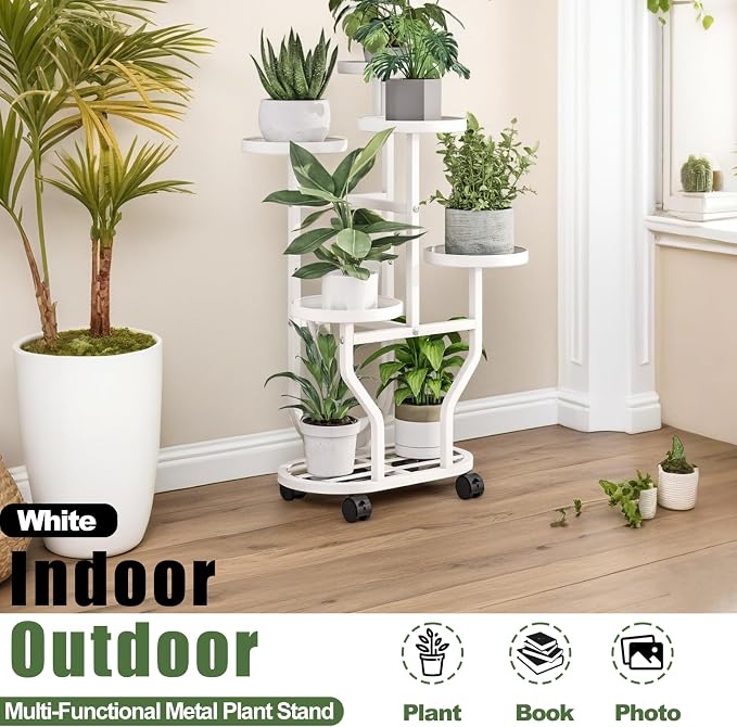 Plant Stand 5 Tier Indoor Outdoor Metal Flower Shelf - Image 5