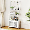 4-Tier Ladder Shelf with Drawers 59.5"H x 24.8"L x 10.6"W, Ladder Bookshelf by OAKVIVOElegantLifestyle