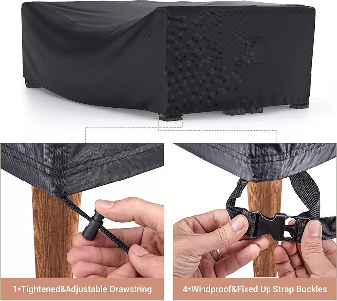 Patio Furniture Set Cover Waterproof, Mrrihand Outdoor Sectional Sofa Set Cover - Image 4