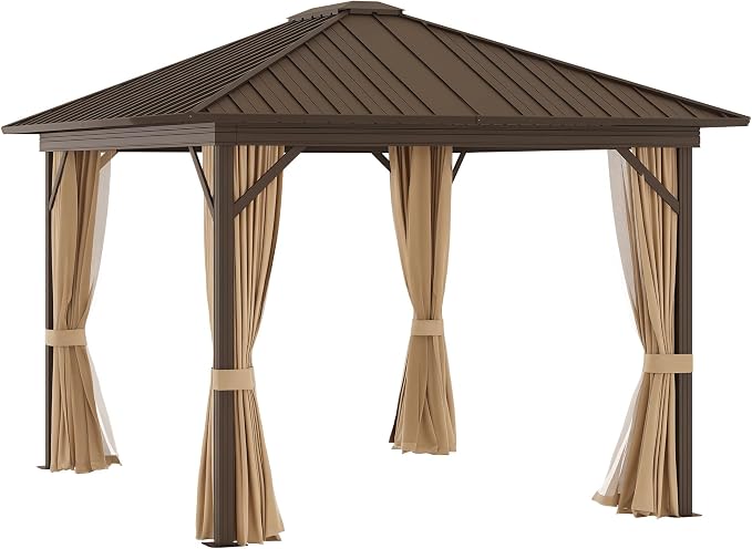 Outsunny 10' x 12' Hardtop Gazebo Canopy by Outsunny
