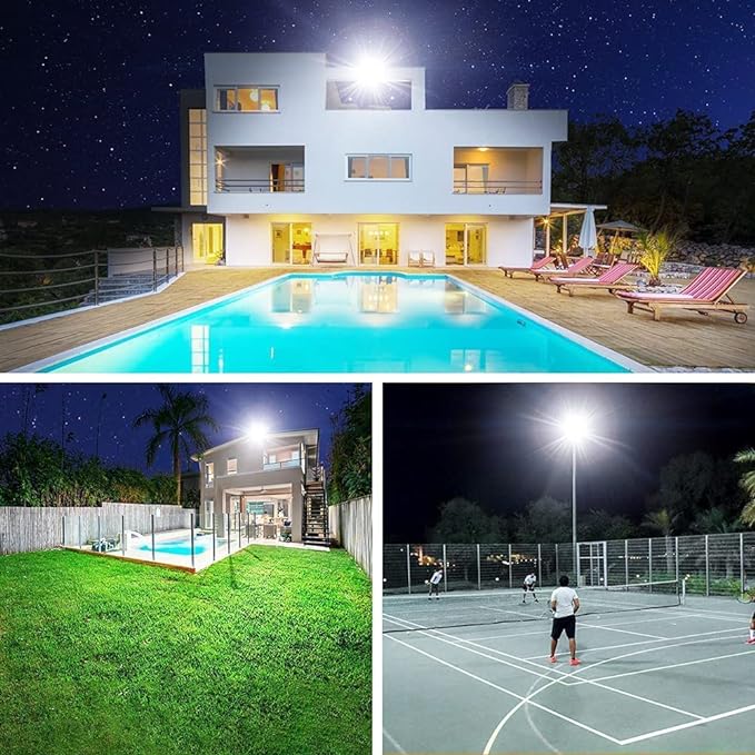 3 Pack 150W LED Flood Light Outdoor, Super Bright Exterior Security Light - Image 3