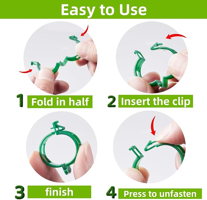 200 Pcs Plant Support Clips, Plastic Clips - Image 3