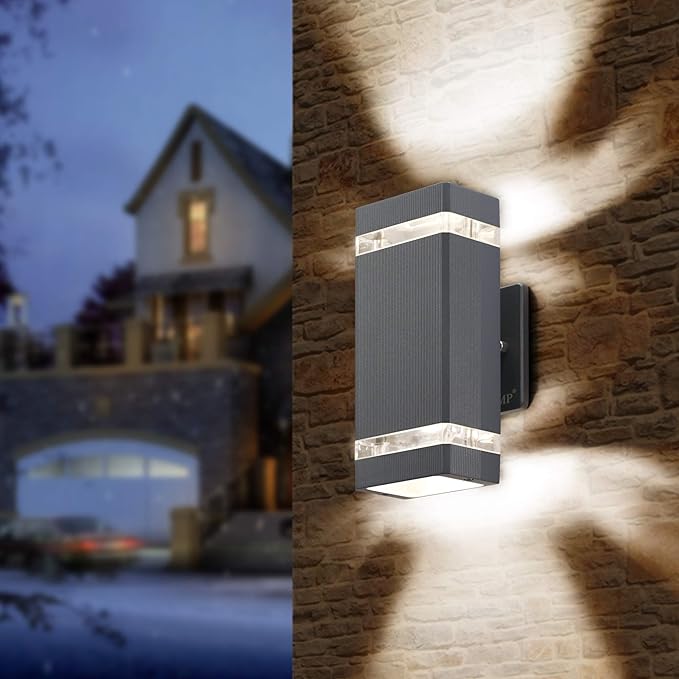 LMP 4 Pack LED Square Up and Down Lights Outdoor Wall Light，Body in Aluminum - Image 4