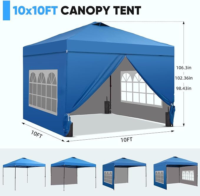 GDY 10x10 Pop Up Canopy Tent - Image 6