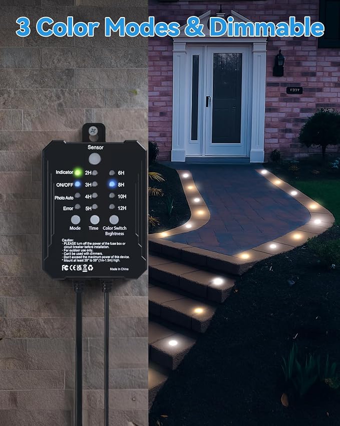 HIBOITEC Low Voltage Deck Lights Recessed Kit 3CCT 2700K-5000K - Image 2
